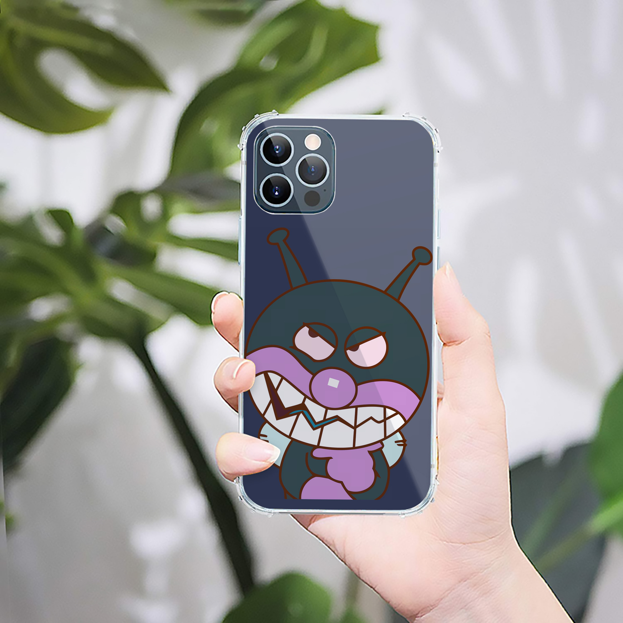 （画像用） アンパンマン Anpanman 【iPhone 12シリーズ対応】透明スマホケース（クリアソフトケース）